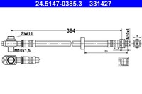 Flexible Bremsleitung VW P. Passat/Polo/Lupo 88-05 Le/Pr