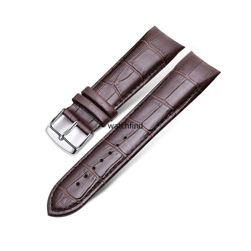 Cinturino Orologio Curvo Vera Pelle Ricambio Cinturino Bracciale Spilla Fibbia - Foto 6 di 6
