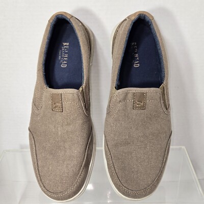 RedHead Brand Dunham Moc slip on Mens Casual Shoes canvas