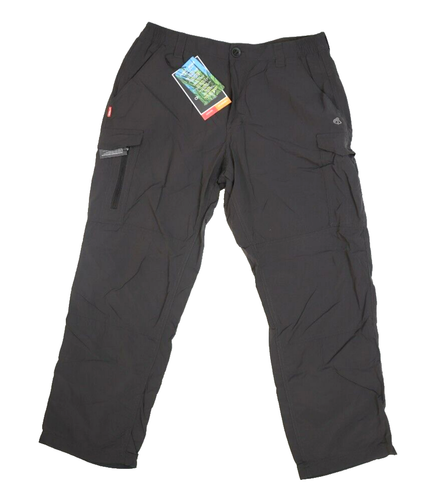 Craghoppers NosiLife Cargo Trouser Pants Black Pepper Camping Hiking Mens 36S
