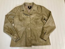 Seventy Seven 77 Jacket Woman’s Size Large  Polyurethane Tan Khaki 