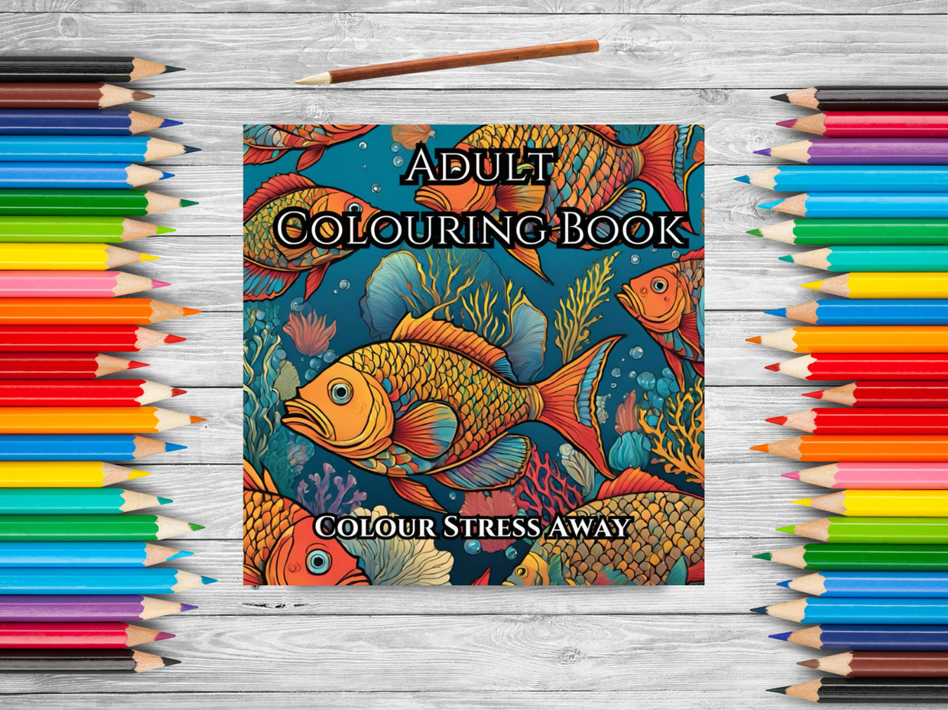 Mindfulness Adult Colouring Book Sea Themed To Help Colour Stress Away