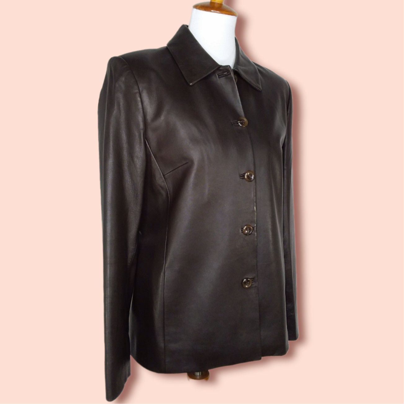 Pendleton Leather Jacket Size Medium Brown Classi… - image 5