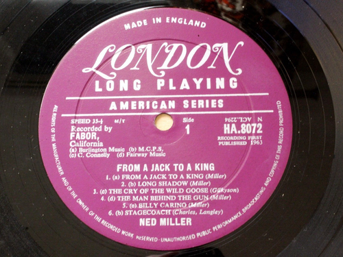 Ned Miller/From A Jack To A King/1963 London Mono LP - 第 4/7 張圖片