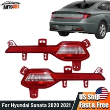 2Pcs For Hyundai Sonata 2020-2023 Pair Rear Bumper Reflector lamps Tail Light