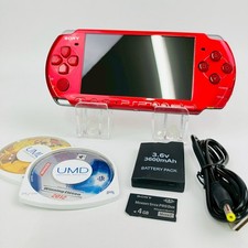 Sony PSP-3000 Radiant Red Console  New Battery USB Cable Ship From US 153