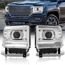 For 2014-2018 Gmc Sierra 1500 2500 3500 Clear Oe Style Led Drl Head Lights Lamps For 2014-2018 Gmc Sierra 1500 2500 3500 Clear Oe Style Led Drl Head Lights Lamps