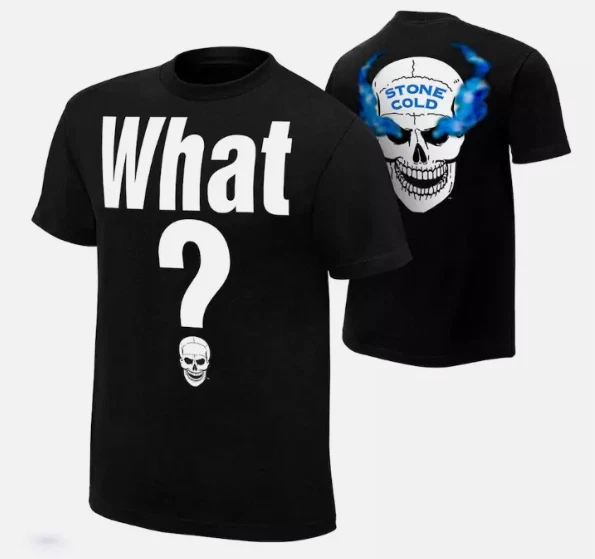 Black ''Stone Cold'' Steve Austin Retro What T-Shirt