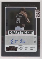 2021 Panini Contenders Prospect 2 Red Draft Ticket 20/75 Ethan Elliott Auto 04cw