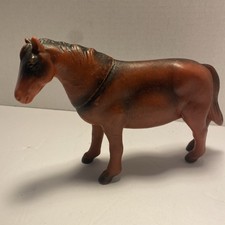Vintage 8" Long x 5.5" High Plastic Horse Figure Rare Find Collectible