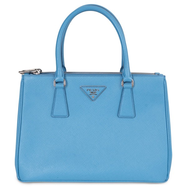 73980 authentische PRADA Mare blau Saffiano Lux Leder GALLERIA SMALL Beuteltasche Tasche
