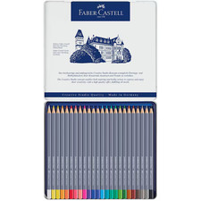 24 x Faber-Castell Aquarellstifte Goldfaber Aqua Metalletui Buntstifte 114624