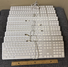 Lot of 10 Apple A1243 Aluminum USB Wired Keyb...