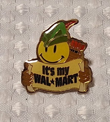 Its My Walmart Smiley Face Rollback Robin Hood Associate Employee Metal Pin