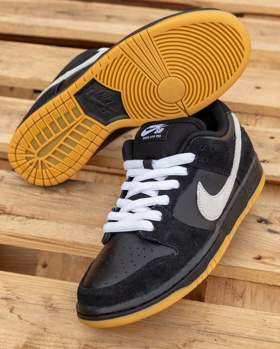 Size 12 - Nike Dunk Pro SB Low Black White Gum for sale online | eBay