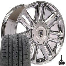 Oe Wheels Ca83 22x9 Chrome Wheels Bridgestone Tires Tpms Set 6x139.7 31