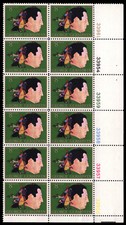 US Scott # 1484, George Gershwin, Plate Block of (12) 1973 8¢ Stamps, MNH
