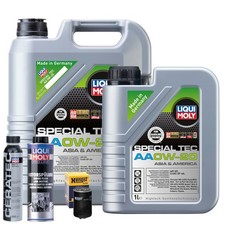 Motoröl 0W20 LIQUI MOLY Special Tec Aa 6L+HENGST Ölfilter +Spülung +Cera Tec