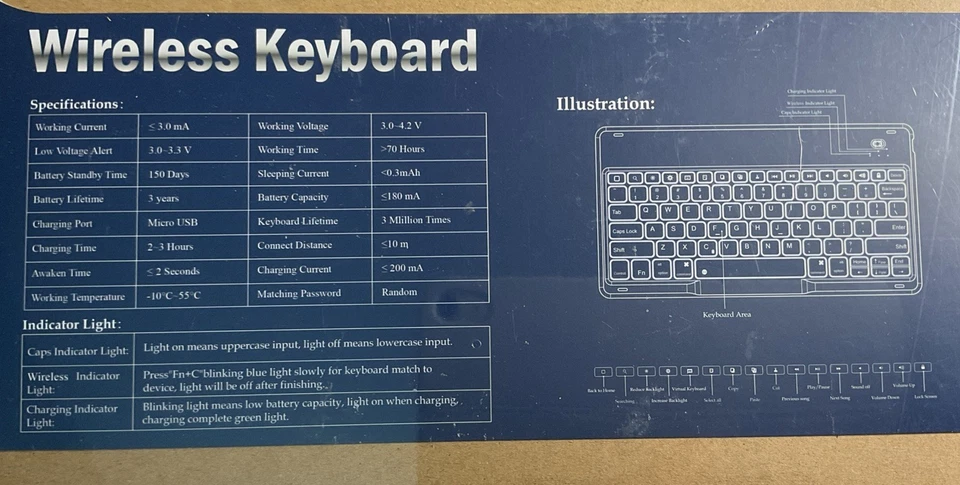 IVSO Wireless Keyboard for Ipad Pro 12.9 2018 Bluetooth Case Stand Black - Image 3 of 4