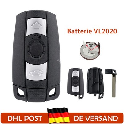 SCHLÜSSEL GEHÄUSE FÜR BMW 1er E81 E87 3er 320 E90 E91 E92 5er + BATTERIE VL2020