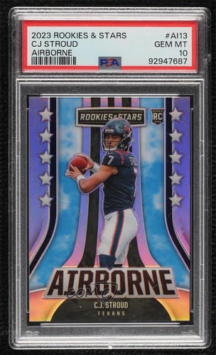 2023 Panini Rookies & Stars Airborne Silver Prizm CJ Stroud PSA 10 GEM MT RC