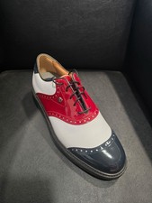 New In Box FootJoy Premiere Series Men  s Golf Shoes 54522 Red/white/navy 9M