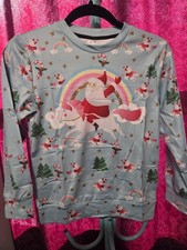 Girl's Santa Sweatshirt. Sz L. NIP.       556
