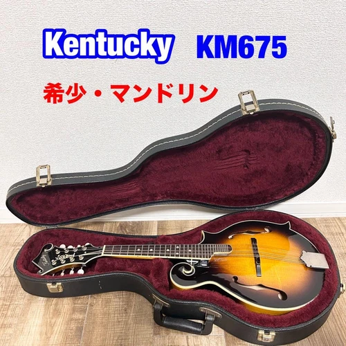 Kentucky KM675 F-Style Flat Mandolin Bluegrass Country Hard Case