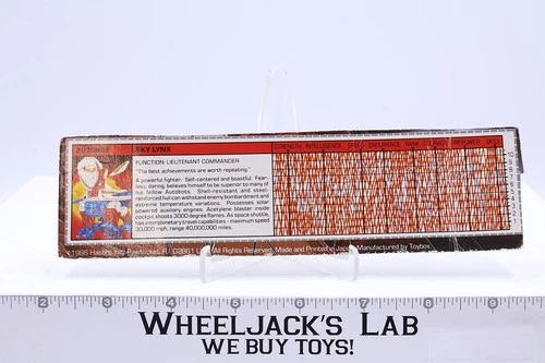 Sky Lynx Action Figure Tech Spec 1986 Vintage Hasbro G1 Transformers