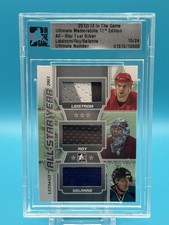 2012 ITG Ultimate All Star Year GU Jsy /24 - Selanne / Patrick Roy / Lidstrom SP