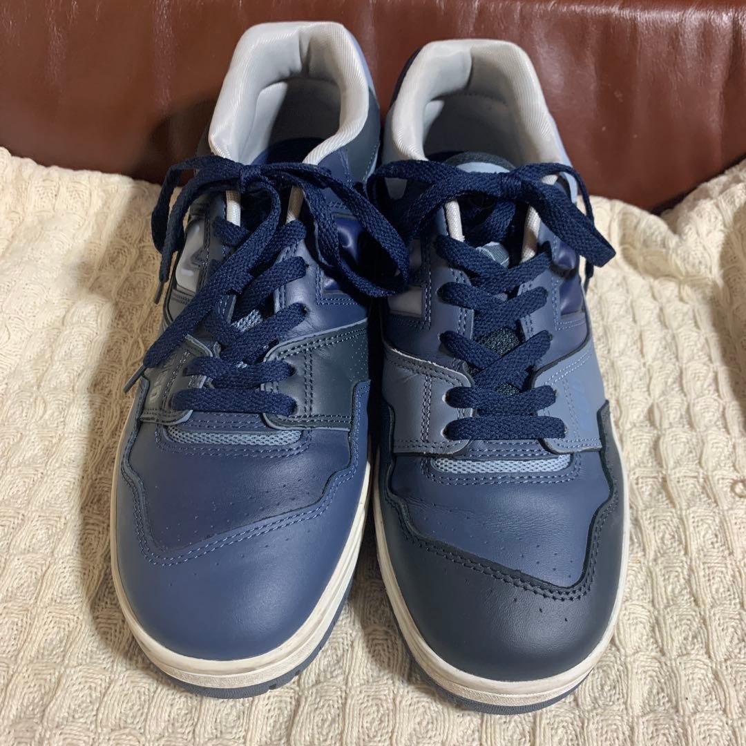 New Balance x BEAMS 550 Navy Sneakers 27.5cm Pre-Owned Rare Collab image 2