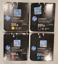 Genuine HP 201A LaserJet Full CMYK Toner Set CF400A CF401A CF402A CF403A NIB