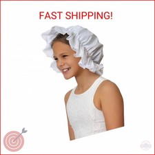 Skeleteen White Mob Cap Accessory - Grandma Night Bonnet Colonial Costume Nightc