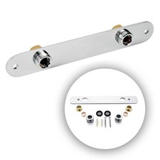 Easy Kit Plate Exposed Shower Fixing Bracket Mixer Bar Mounted Wall Plate Chrome
