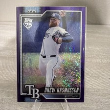 2026  Topps Purple Rainbow Foil Drew Rasmussen #64 Tampa Bay Rays Baseball Card