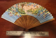 Vintage Decorative Hand Fan - Some Signs of Age and Wear