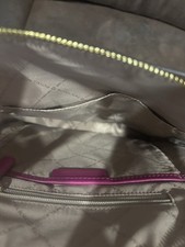 Michael Kors Logo Backpack Gray/Pink with Gol...