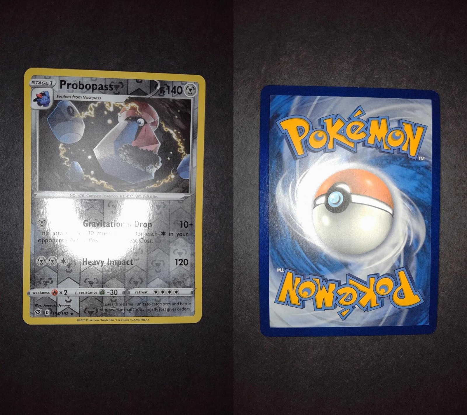 Probopass 131/192 Rare Rebel Clash Pokemon Reverse Holo Near Mint