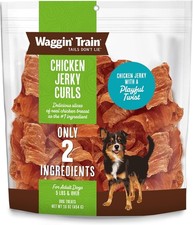 Waggin' Train Chicken Jerky Curls Limited Ingredient, High Protein, Grain          