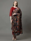 Womens Oversize 100% Cashmere Indian Wool Blanket Shawl Wrap Paisley Scarf Black