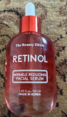 The Beauty Elixir  RETINOL  Wrinkle Reducing Facial Serum ~ 1.69 fl oz