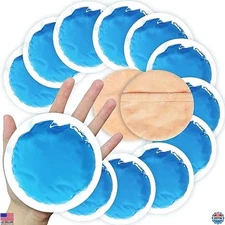 Reusable Soft Ice Pack Set - 12 Round Gel Compresses for Pain Relief & Recovery