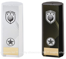 Golf Trophy Award Black or White Heavyweight Block 3 Sizes Free Engraving TD