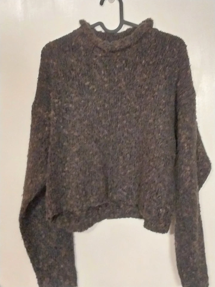 Suéter Nieman Marcus Mezcla de Lana Mujer Talla Grande Marrón Rachel Verde De Colección Recortado Foto 3 de 4