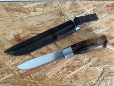 Jagdmesser Brusletto Geilo Hunter Made in Norwegen Messer fest Leder Nußbaum