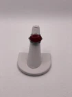 Vintage Native American Red And Blue Stone Sterling Silver Ring