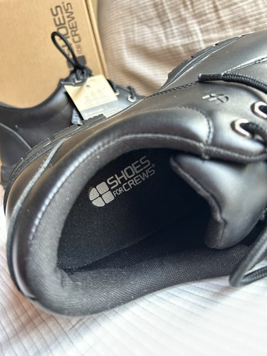 Shoes For Crews Unisex Black Steel Toe Shoe Work Mens Slip Resistant M 11 W 12.5 - Picture 11 of 17