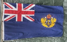 Scottish Fisheries Board Ensign Flag 6' x3'9" Thistle Anchor & Crown Brass Clips