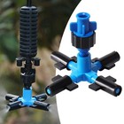 Smart Garden Irrigation with 4 Way Cross Atomizing Nozzle for Optimal Moisture