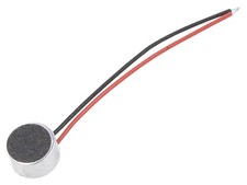 Elektret-Mikrofon, 2,2k&Omega;, 0,4mA, &Oslash;6x3,5mm
